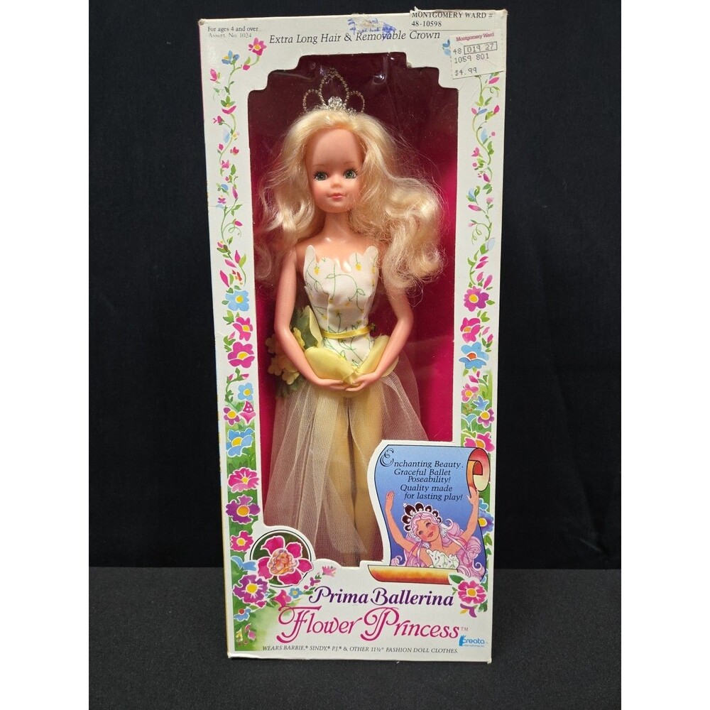 Flower Princess Prima Ballerina Leeanna Barbie Type Doll 1985 Vintage Montgomery